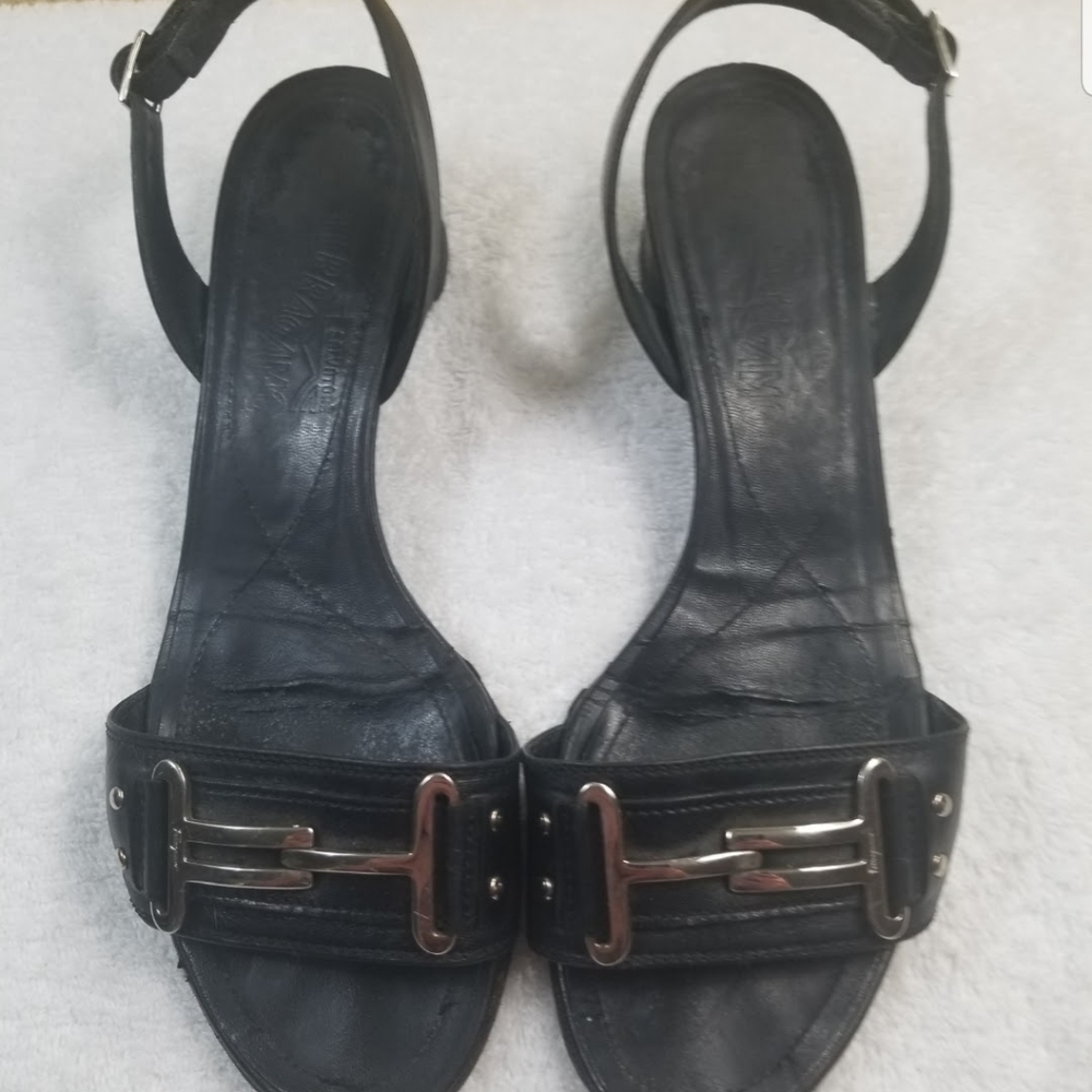 Ferragamo sling back signature sandals